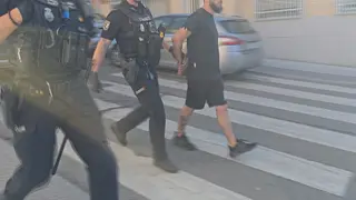 Imagen de la detención del varón en el barrio del Carmen