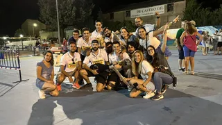 Algunos de los ganadores del Torneo interpeñas de calva y rana de Peñaranda