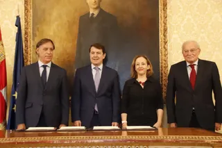 Mañueco, firma el protocolo entre el Ayuntamiento de Salamanca, el Consejo Superior de Investigaciones Científicas y Unicaja