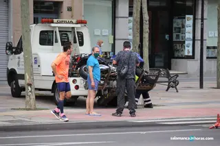 Motociclista herido Los Cipreses 1