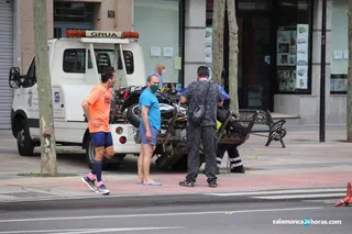 Motociclista herido Los Cipreses 1