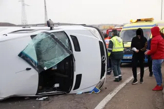 Accidente junto a la rotonda de Buenos Aires
