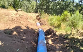 Sustitución de tuberías dentro del Plan de Sequía en Béjar. Foto Ayuntamiento de Béjar
