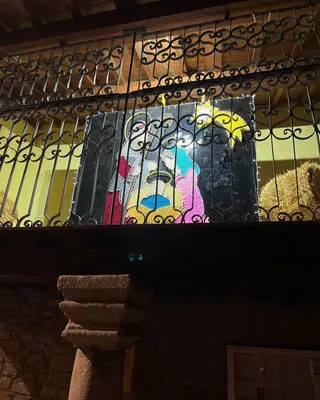 Belén de Yecla de Yeltes creado con hilos de costura