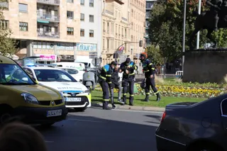 Accidente de moto en Plaza España