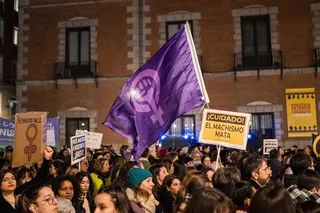Movimiento feminista en Madrid. Foto de Diego Radamés | Europa Press