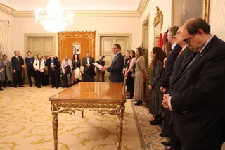 El alcalde de Salamanca, Carlos García Carbayo, recibe a los directores generales de Cohesión y de Cohesión Territorial de la Unión Europea