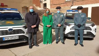 La delegada del Gobierno en Castilla y León, Virginia Barcones, y el general jefe de la 12ª Zona de la Guardia Civil, Luis del Castillo