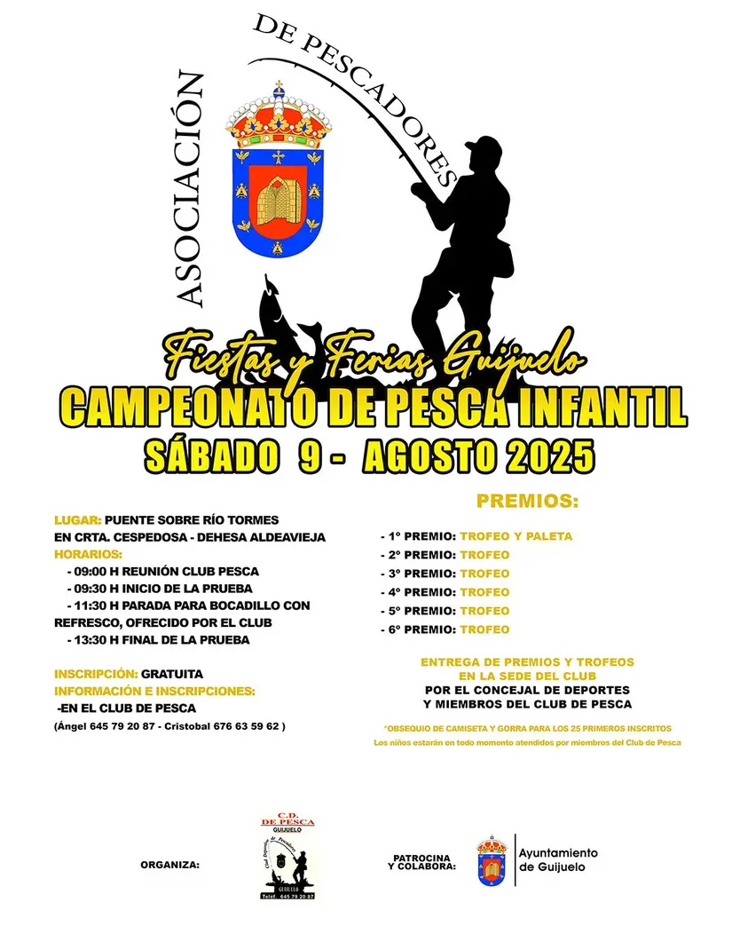 Campeonato de pesca infantil en Guijuelo