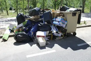 Basura en los chiringuitos de La Aldehuela