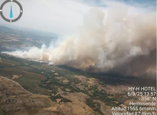 Imagen del incendio de Castromil.- Junta de Castilla y León
