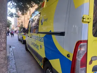 Ambulancia en calle Zamora