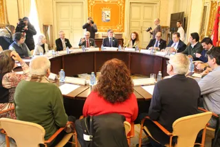 Reunión del manifiesto en defensa de las conexiones ferroviarias