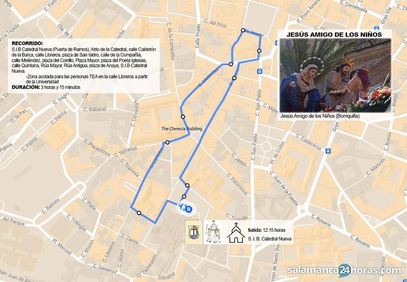 Horario y procesión Hermandad Jesús Amigo de los Niños