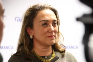 La consejera de Agricultura, Ganadería y Desarrollo Rural de la Junta de Castilla y León, María González Corral en un acto sectorial sobre agricultura en Salamanca | Andrea Mateos