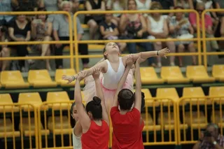 Exhibición de gimnasia rítmica