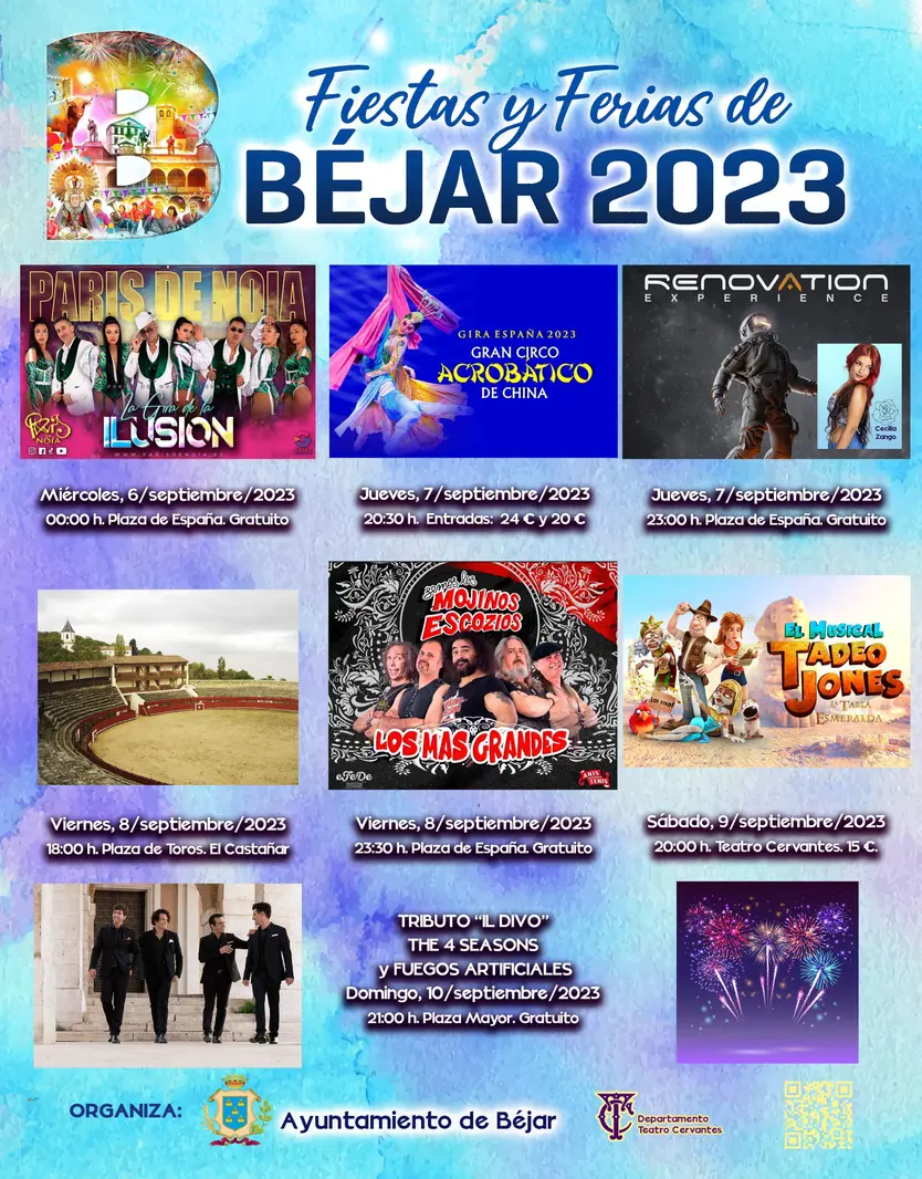 CARTEL ACTUACIONES DESTACADAS FIESTAS 2023