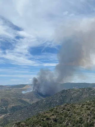 Incendio cerca de Vilvestre