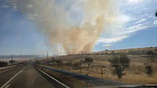 Incendio de rastrojos en la carretera de Matilla de los Caños | S24H
