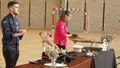 Castellanos disfruta de la gastronomía salmantina con su tradicional exhibición de corte de jamón - Asier Galache
