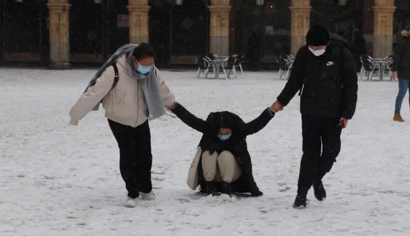 Disfrutando de la nieve