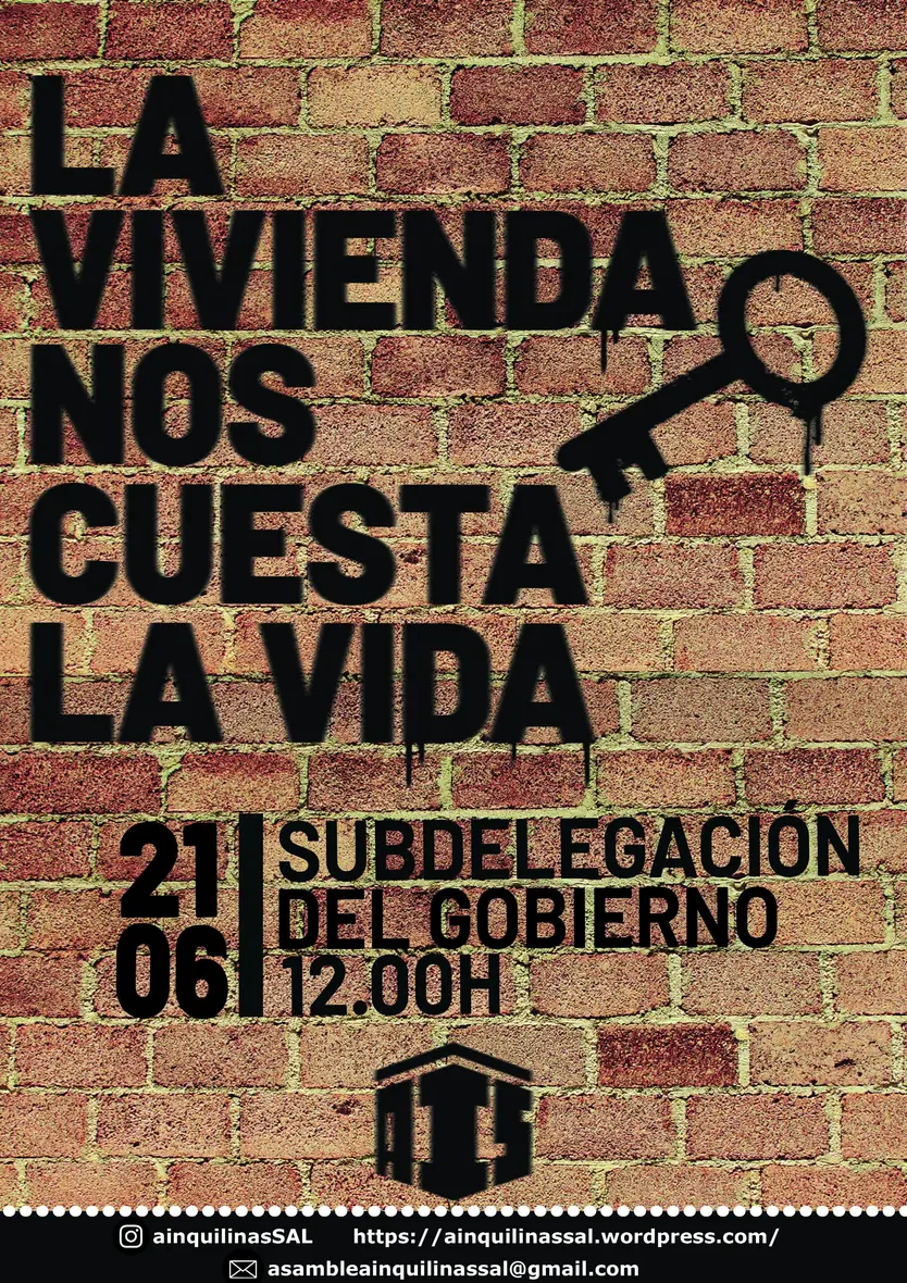 La Vivienda Nos Cuesta La Vida, Lema De La Asamblea De Inquilinas De Salamanaca