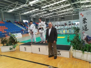 Carla en el podium del senioor 2018