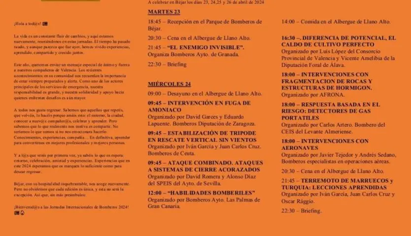 Jornadas de Bomberos en Béjar