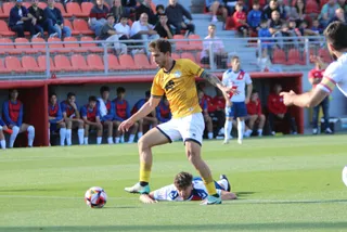 Álvaro Gómez, ante el Rayo Majadahonda FOTO UNIONISTAS CF