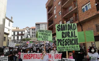 Una protesta de la Plataforma en Defensa de la Sanidad Pública de Béjar. Foto de archivo