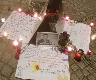 Homenaje de rusos en Salamanca a Alexei Navalni
