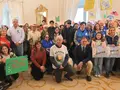 Miembros de ASAPAR, durante la recepción en el Ayuntamiento de Salamanca con motivo del Día Mundial de la Salud.