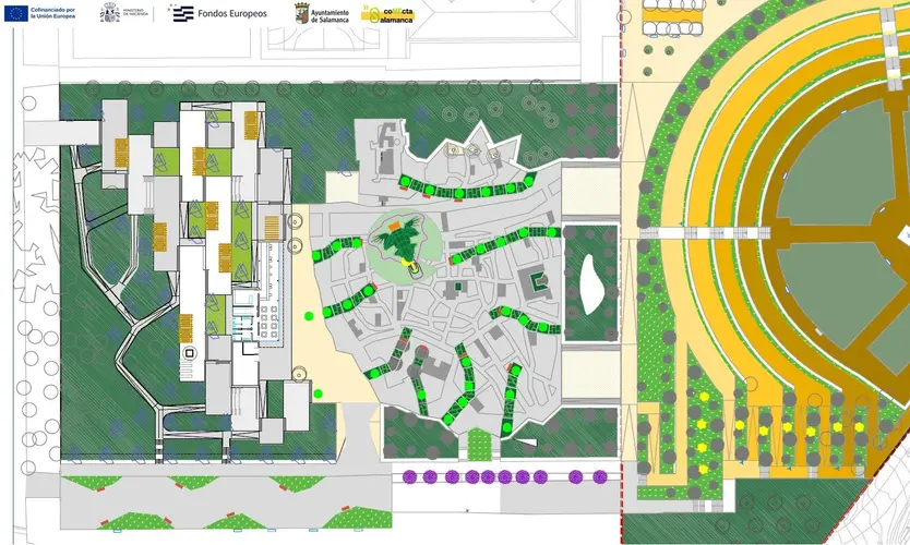Plano del proyecto de remodelación del parque de Würzburg