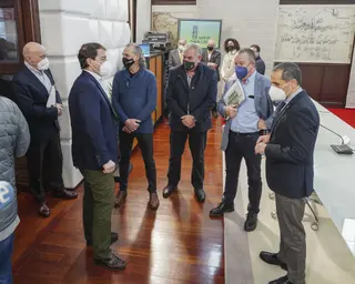 Un momento de la reunión de Mañueco con las organizaciones agrarias