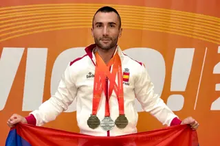 Kike Nieto en los European Games Karate de Vigo