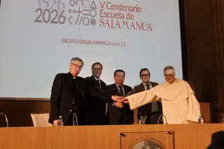 Firma del protocolo de intenciones con motivo de la conmemoración del V Centenario de la Escuela de Salamanca | Mateo G.J.