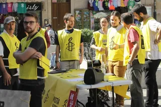 Mesa de Amnistía Internacional contra la Pena de Muerte