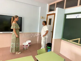 Trabajos de acondicionamiento de los centros educativos en Santa Marta