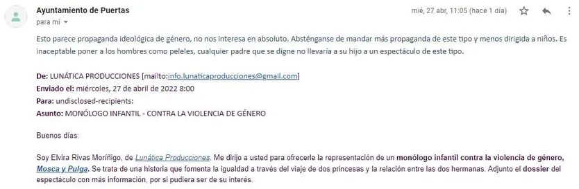 Respuesta ayuntamiento de Puertas