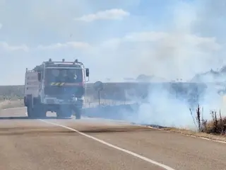 Incendio en la carretera de las Veguillas