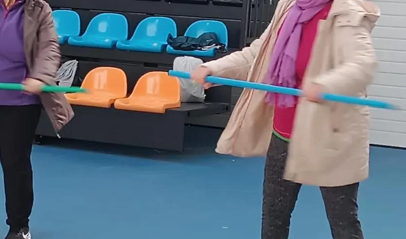 Condiciones en las que entrenan cincuenta personas en el pabellón de Würzburg