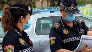 Agentes de la policia local de valencia