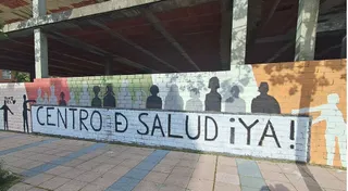 Pintada reclamando el Centro de Salud de “San José-Zurguén”