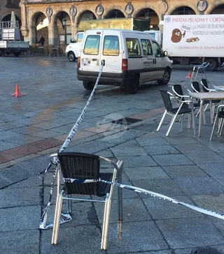 Vertido de gasóil en Plaza Mayor