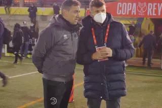 Dani Mori y Toni García, antes del partido / FOTO SALAMANCA24HORAS.COM