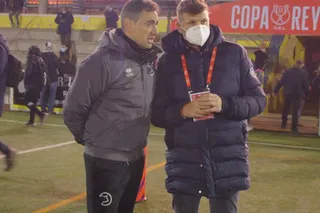 Dani Mori y Toni García, antes del partido / FOTO SALAMANCA24HORAS.COM