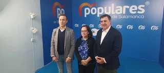 Diputados PP por Salamanca, Antonio Bermúdez de Castro, María Jesús Moro y Pedro Samuel Martín