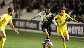 De Miguel, en el partido ante el Badajoz | FOTO SALAMANCA24HORAS.COM