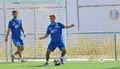 Hugo Parra, en un entrenamiento en su etapa con Unionistas.