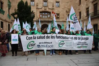 Concentración de CSIF ante la Subdelegación de Gobierno por Muface. Foto de archivo